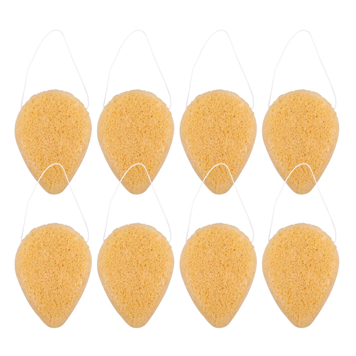 

8 Pcs Konjac Sponges Gentle Exfoliating Cleansing Makeup Removal Face Washing Puff Natural Fiber Biodegradable Bath Brush