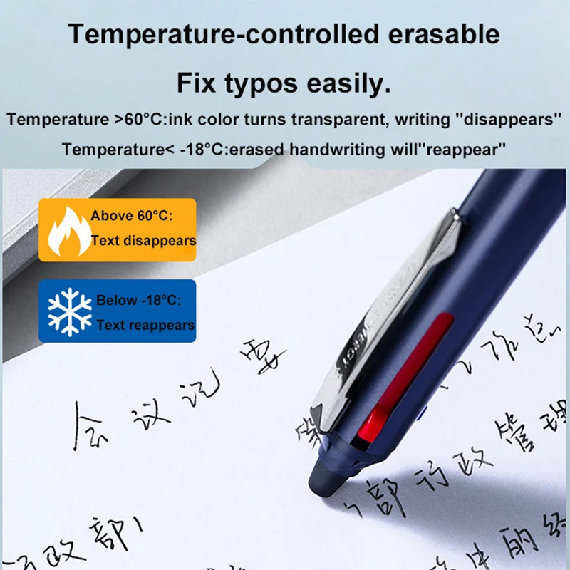Japan Pilot Smart Erasable Pen Frixion Multi-Color Heat Disappearing Gel Ink Pens Quality Cost-effective Stationery Tail Eraser