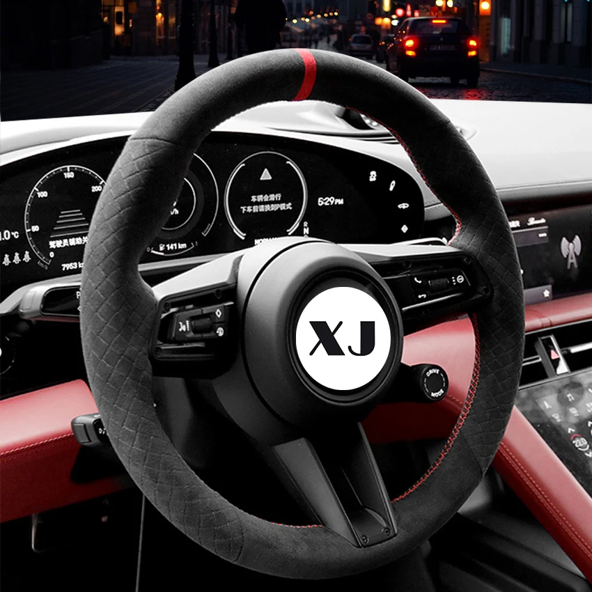 

Автомобильный чехол на руль из алькантары на заказ для Porsche Paramera Carrera 2022, автомобильный чехол на руль «сделай сам», аксессуары для интерьера