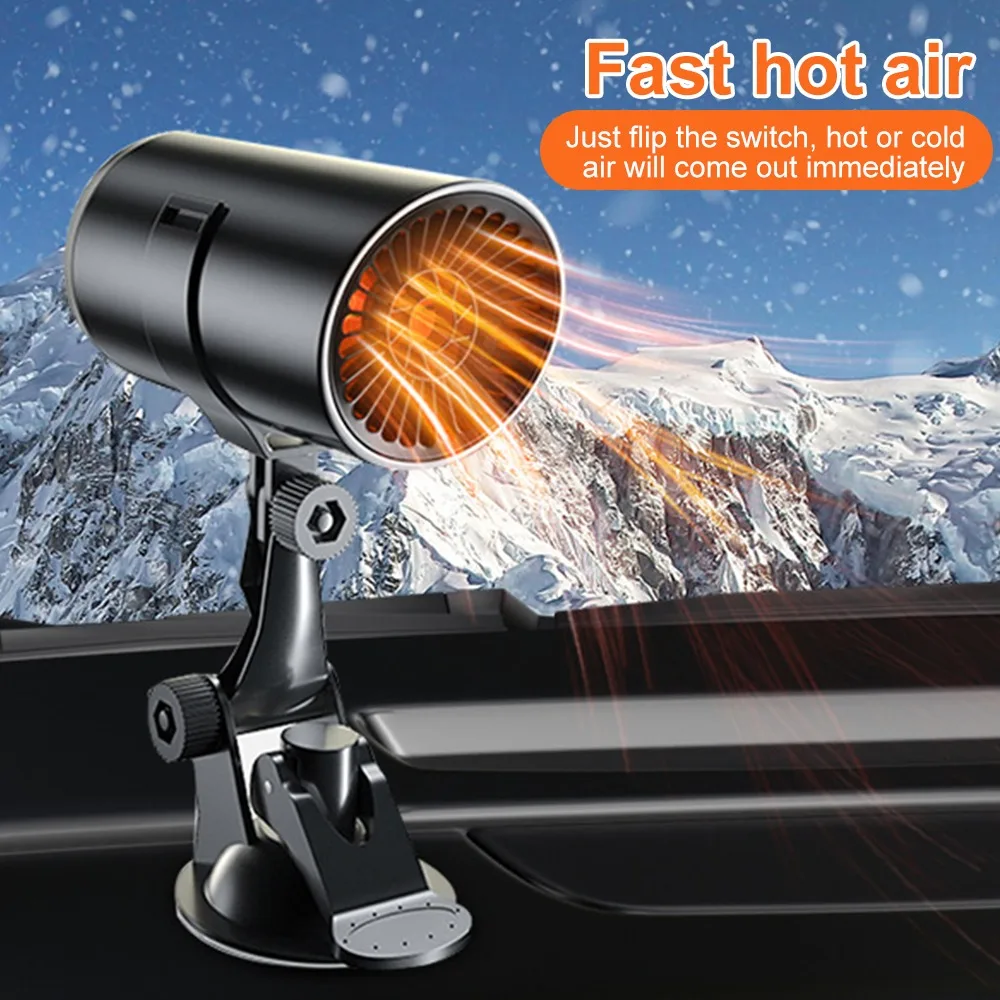 Portable 12V Car Windshield Defroster Demister Fast Heating Cooling Adjustable Plug In Heater for SUV Truck Winter