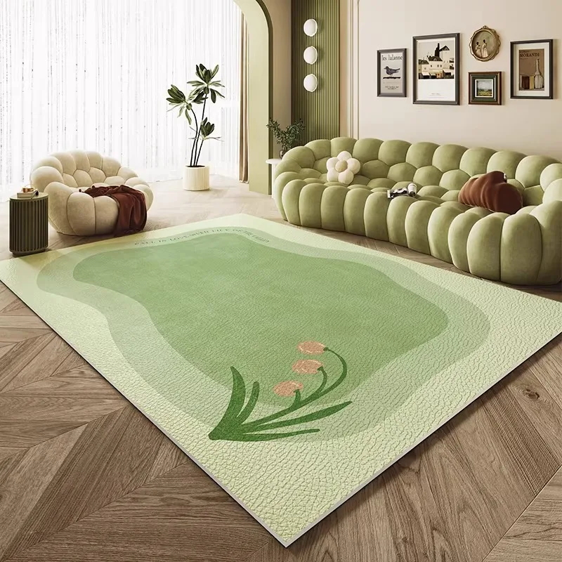 Fresh Green Style PVC Leather Rug Waterproof Oil-proof Stain-resistant Kitchen Carpet Large Area Non-slip Floor Mats Alfombra 러그