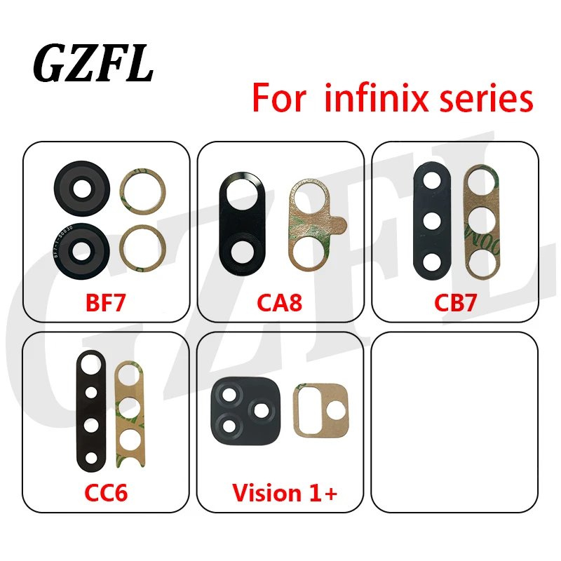 

Rear Back Camera Glass Lens For infinix BF7 CA8 CB7 CC6 Vision 1+ Replacement With Adhesive Sticker