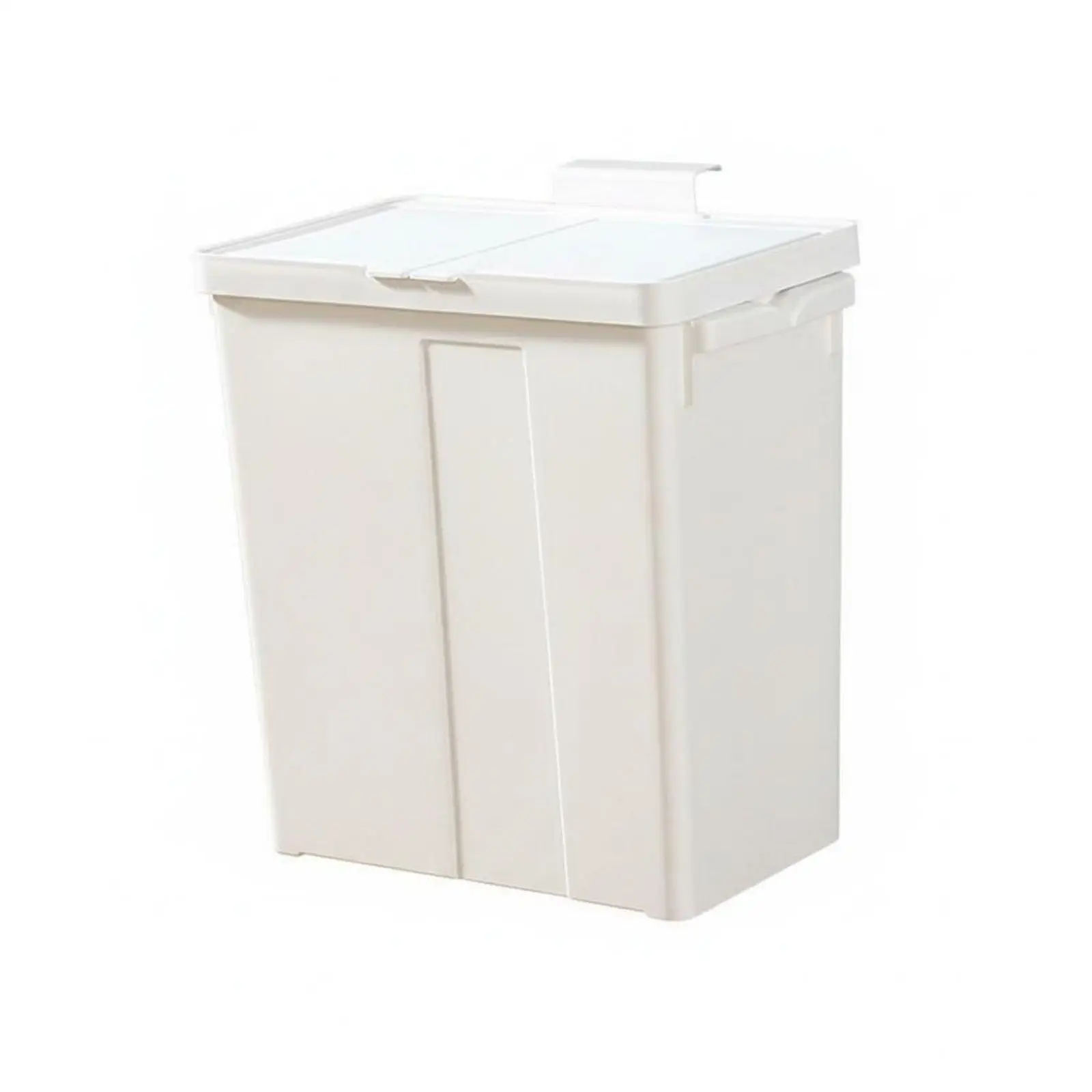 Wall Mounted Bin Foldable Double Compartment Household Trash Can Segregation Garbage Holder for Kitchen Bathroom