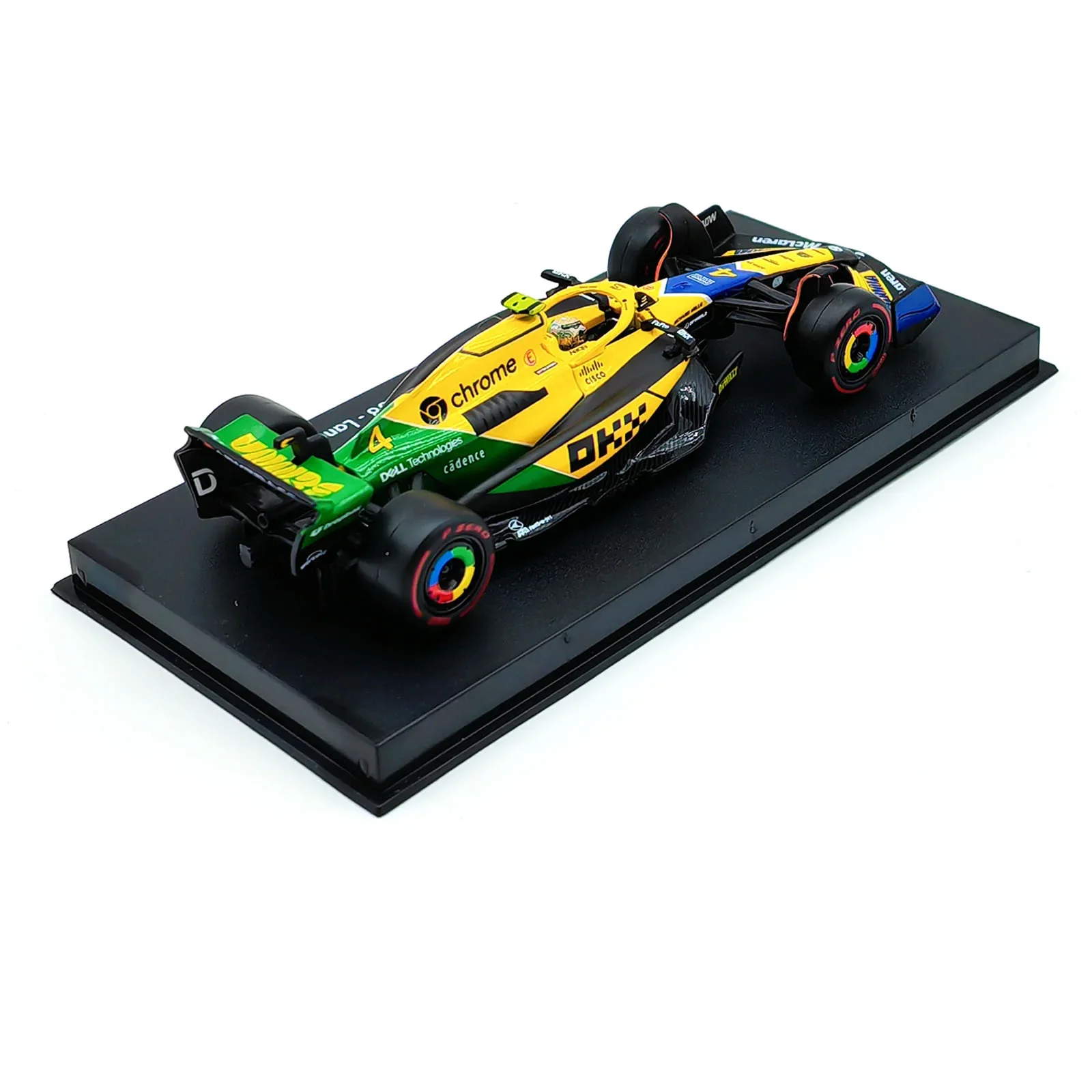 Bburago 1:43 2024 F1 Mclaren MCL38 Monaco Grand Prix Alloy Car Miniature Diecast Model #4 Lando Norris #81 Oscar Piastri Toy