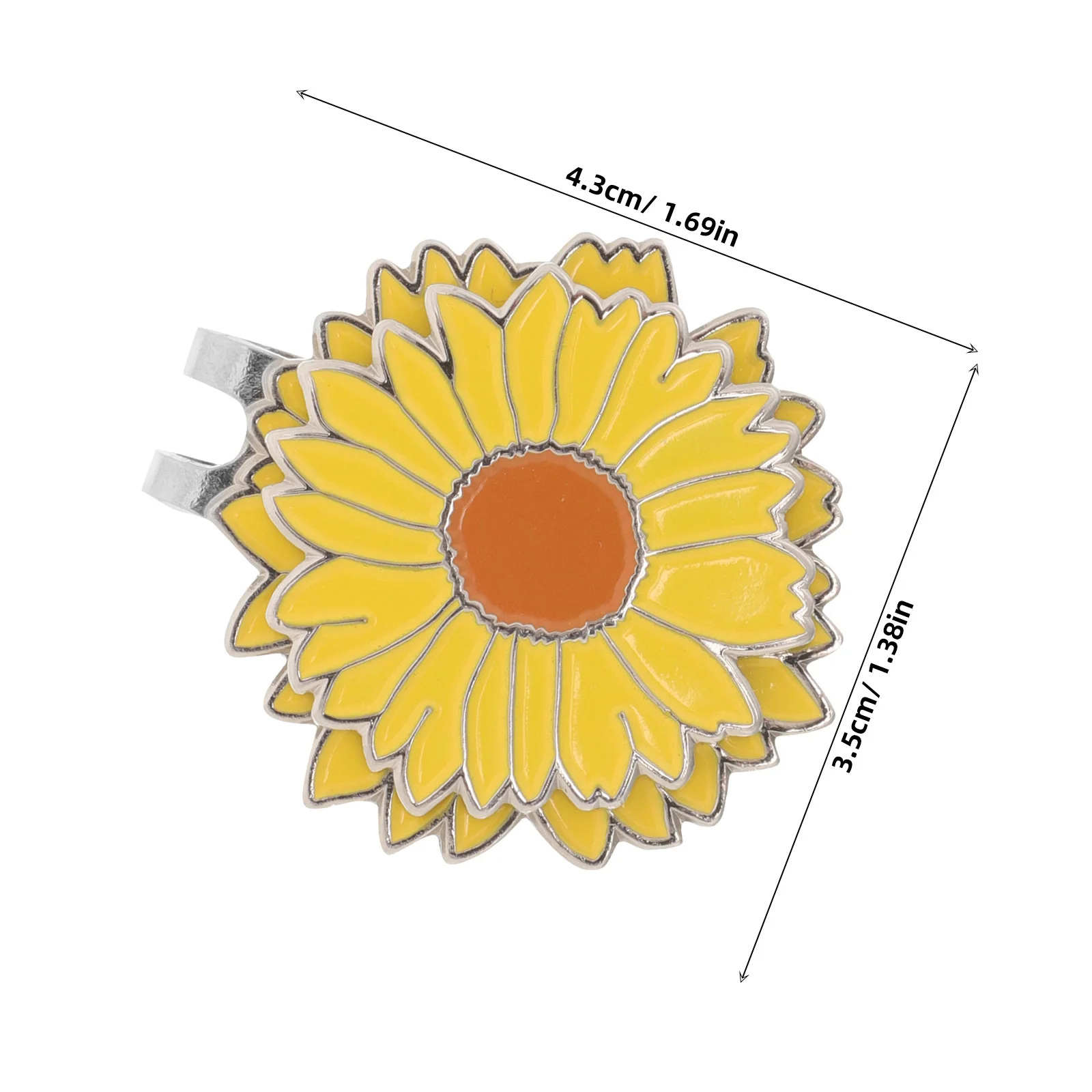 قبعة الجولف كليب زهرة معدنية الكرة ماركر أنيق قبعة التجنيب كليب للرجال النساء حافة قبعات قناع إكسسوارات الغولف