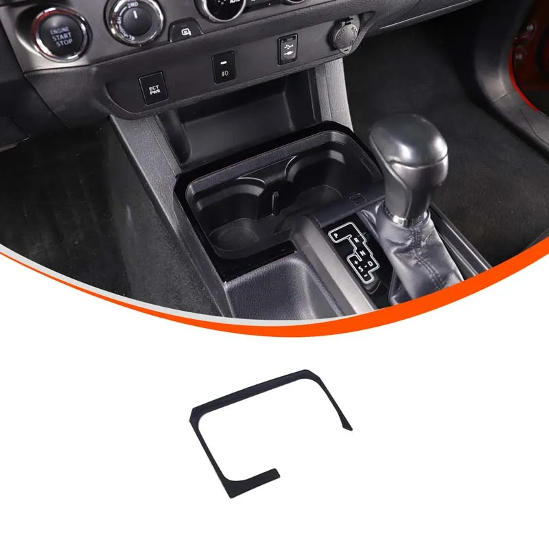 

For 15-22 Toyota Tacoma center console storage frame car center console storage frame decorative sticker Epoxy/gloss black