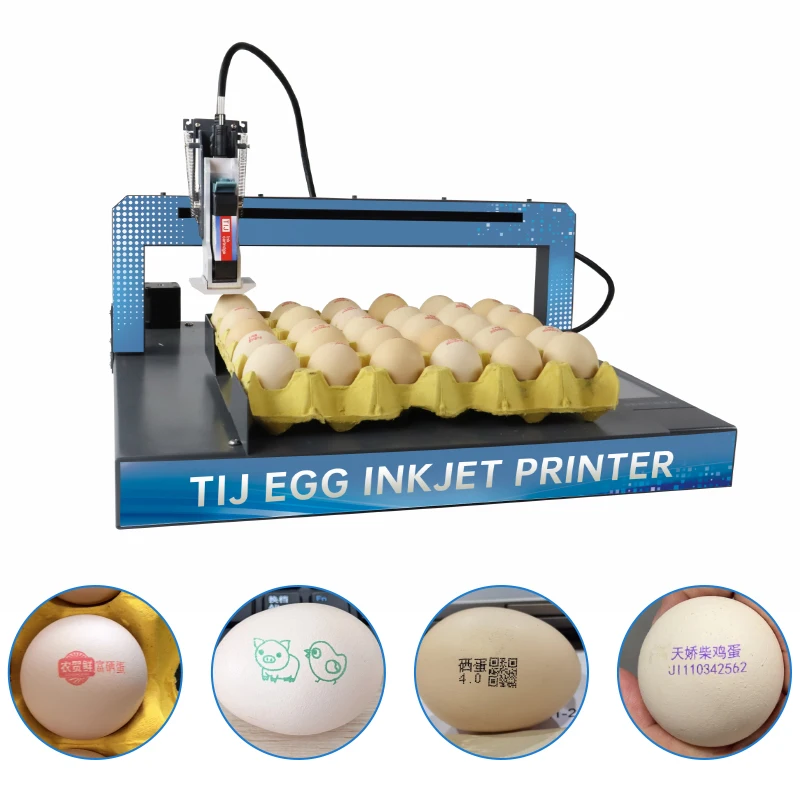 Hd Coding Machines Ink Jet Printers of Chicken Egg Fully Automatic Egg Inkjet Printer Machine Smart 5-inch Touch Screen 600 Dpi