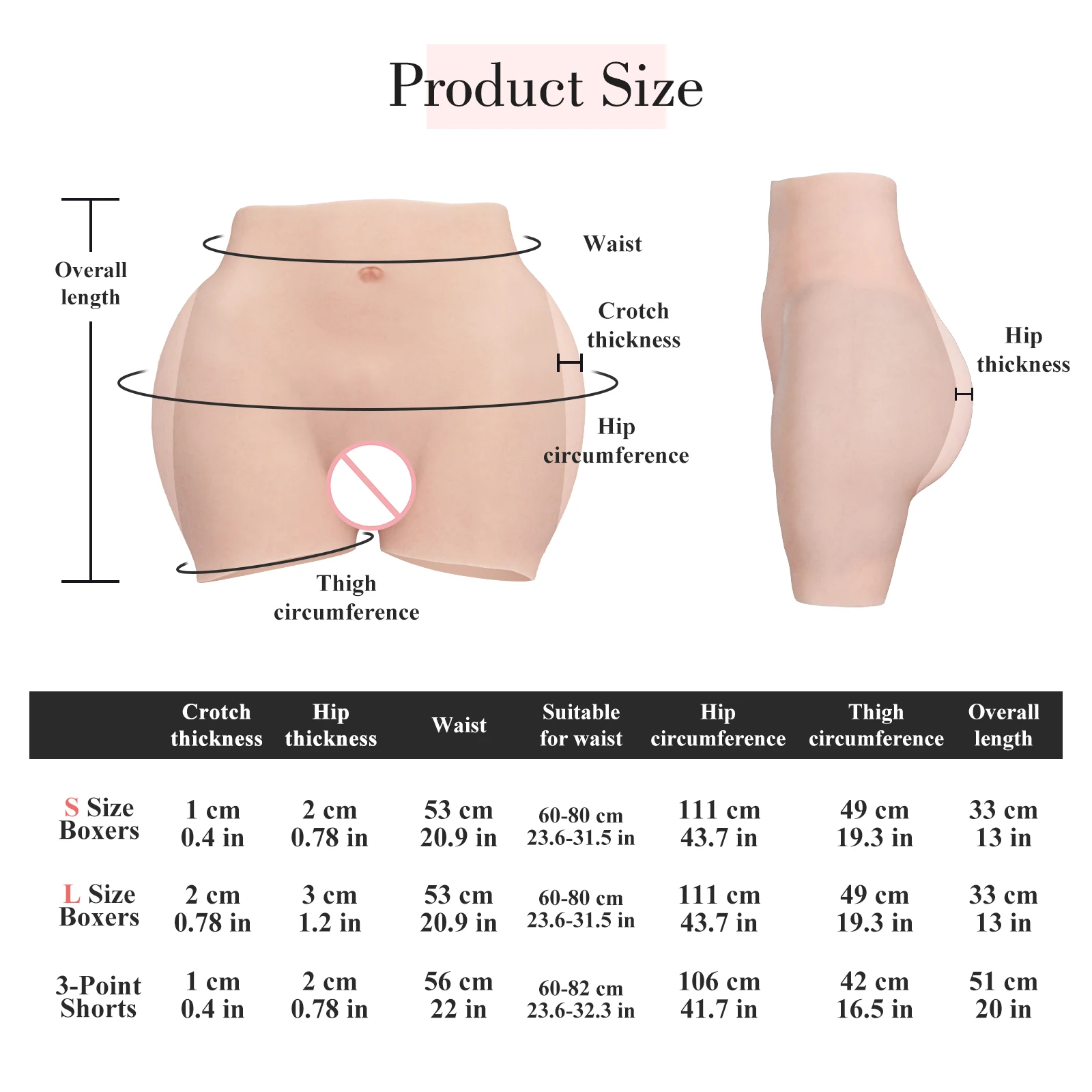 CYOMI 8TH Silicone Realistic Vagina Panties No Oil Butt Hip Enhancer Pussy Pants for Shemale Crossdresser Transgender