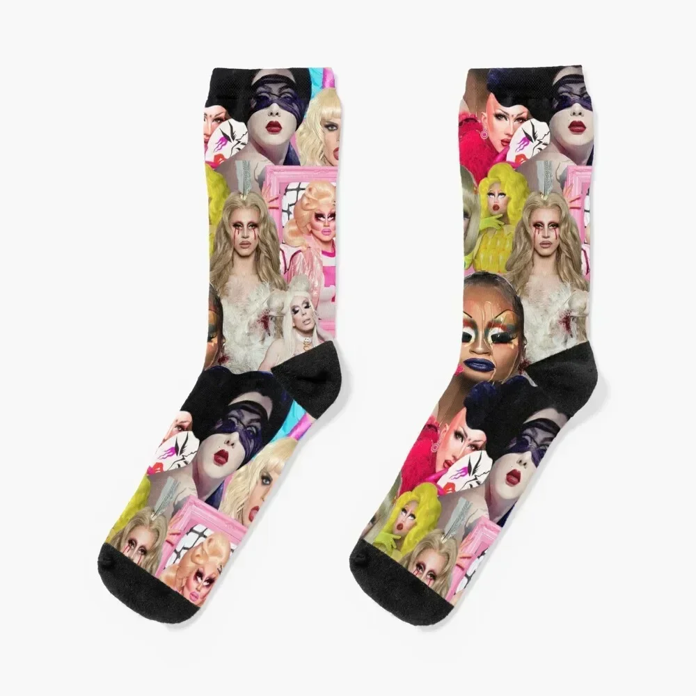 rupaul drag race collage Socks Stockings new in's Socks Male Women's