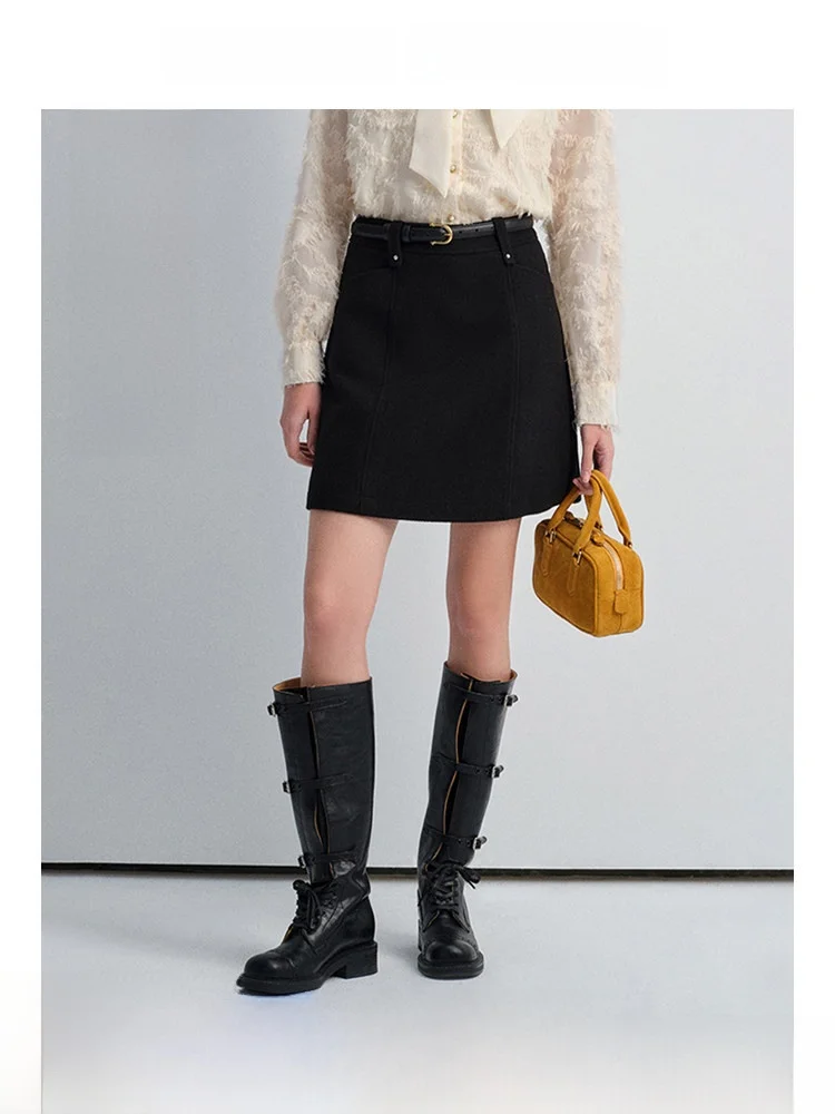 

Юбка А-силуэта с завышенной талией для похудения, весенняя коллекция, большие размеры, модная, прикрывающая бедра, для повседневной носки, тренд сезона