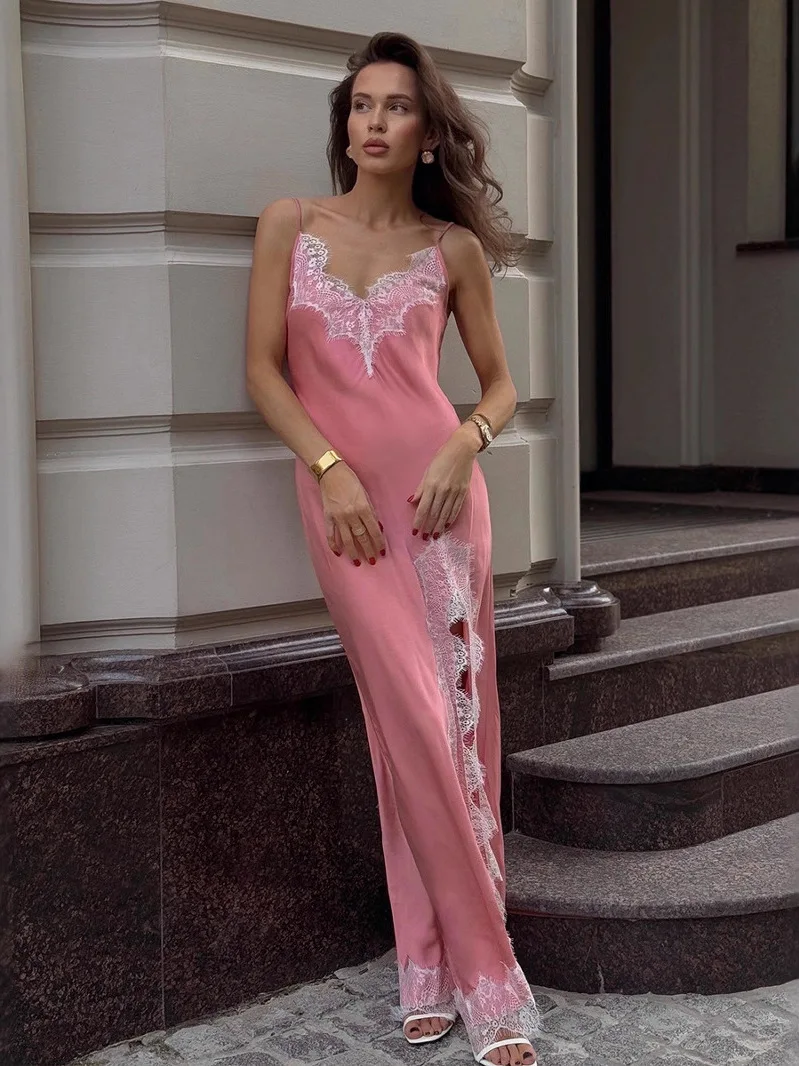 Pink Lace Trim Che … - image