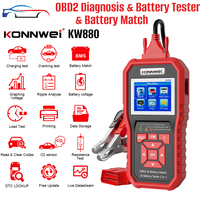 KONNWEI KW880 for 12V Battery Tester Full OBD2 Car Diagnostic tools Car Battery Testers Battery Match Scanner Code Reader Tool