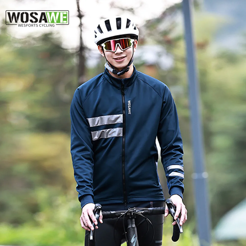 

WOSAWE Mens Winter Thermal Cycling Jacket MTB Bike Coat Bicycle Clothing Long Sleeve Cycling jerseys Ciclismo Jackets