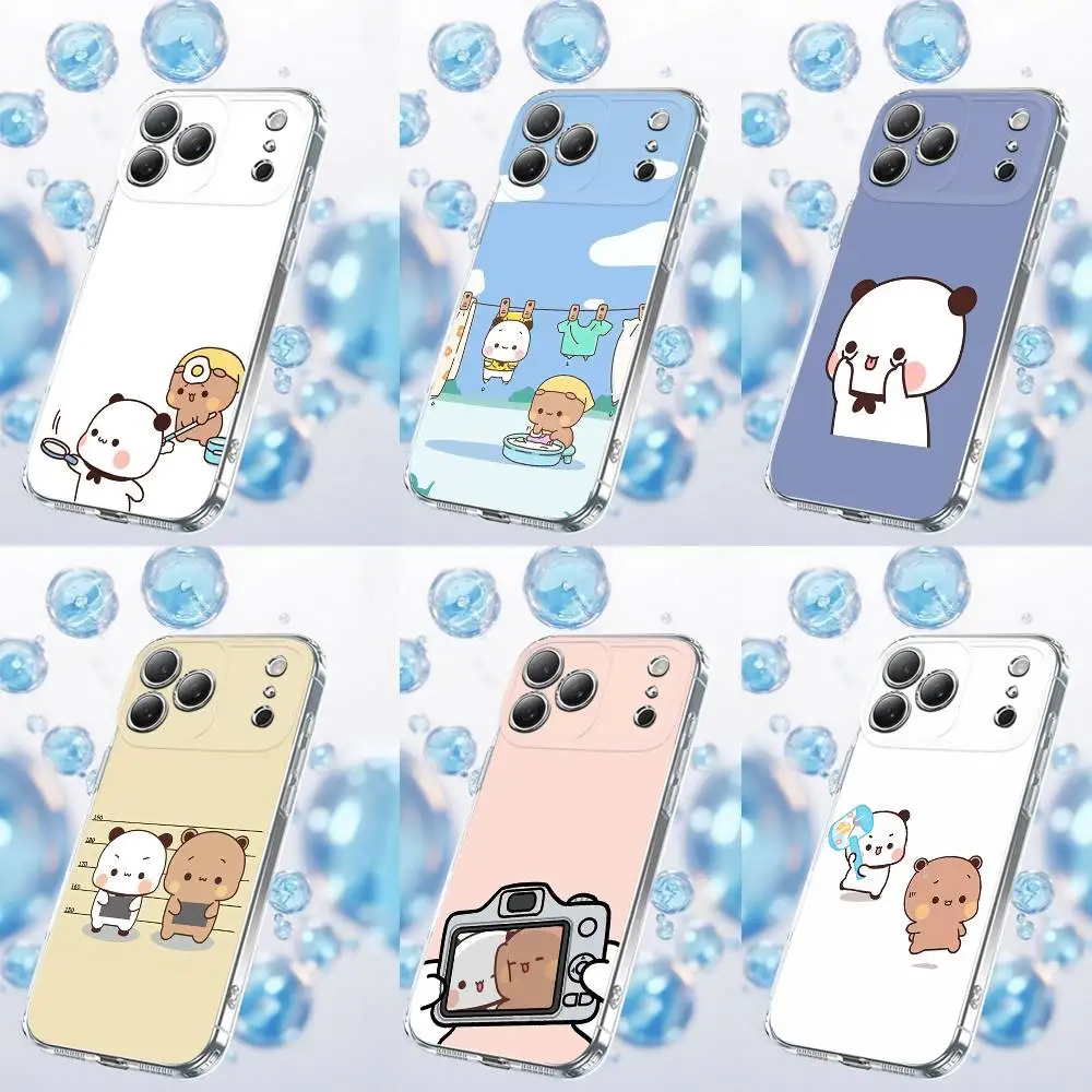 

Cartoon Funny Bubu Dudu Phone Case For iPhone 17,16,15,14,13,12,11 Plus,Pro,Max,Plus,E,SE4,Air,Mini Transparent