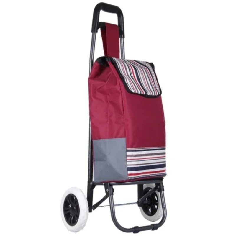 

%a Folding Shopping Cart with 6 Wheels -Sturdy Hand Cart Trolley, Waterproof Bag for Easy Stair Climbing, Practical Grocery Car