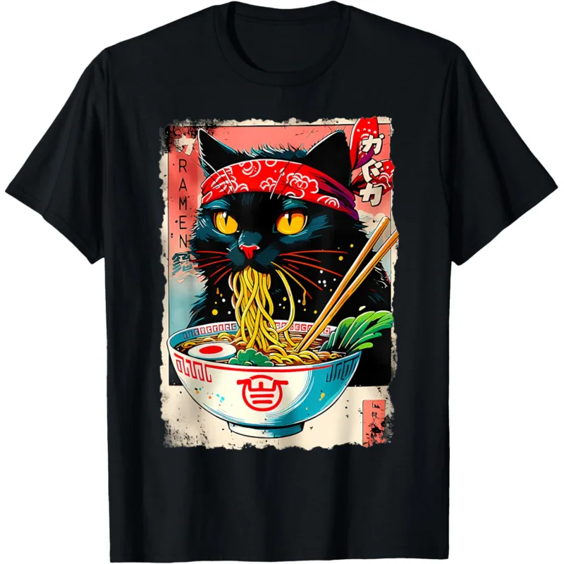 

Cat Ramen Japanese Funny Cats Kawaii Anime Gifts T-Shirt