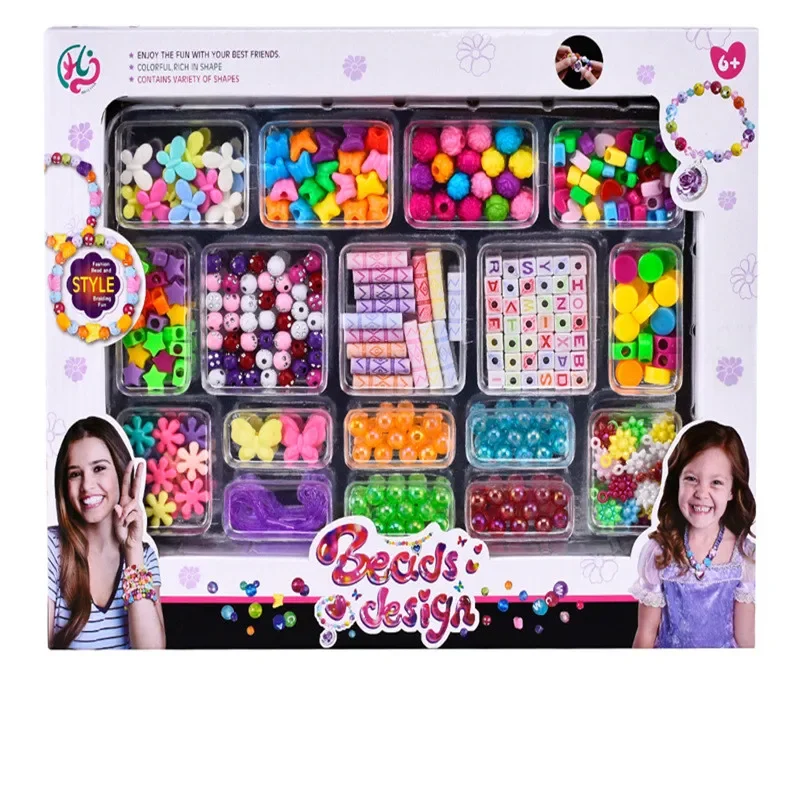 DIY Pulseira Fazendo Kit para Menina, Jóias Fazendo Acessórios com Contas, Handmade Frisado Brinquedo, Pop Beads, Arte Artesanato, Brinquedos Educativos