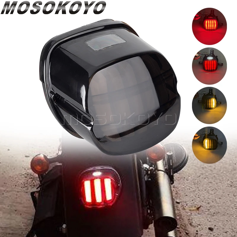 

Задний тормозной фонарь для мотоцикла, задний фонарь для Harley FXDL FXLR FLHC FLHCS FXST FXSTB FLST FLHRC FLHTK, задние фонари, встроенная лампа