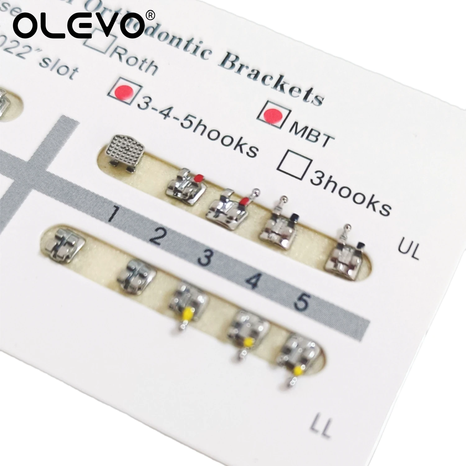 20 Teile/satz Kieferorthopädie Hosenträger Für Zähne Dental Metall Halterung Monoblock Mini Roth MBT Edgewise 022 018 Slot 3/345 Haken – Detail 8