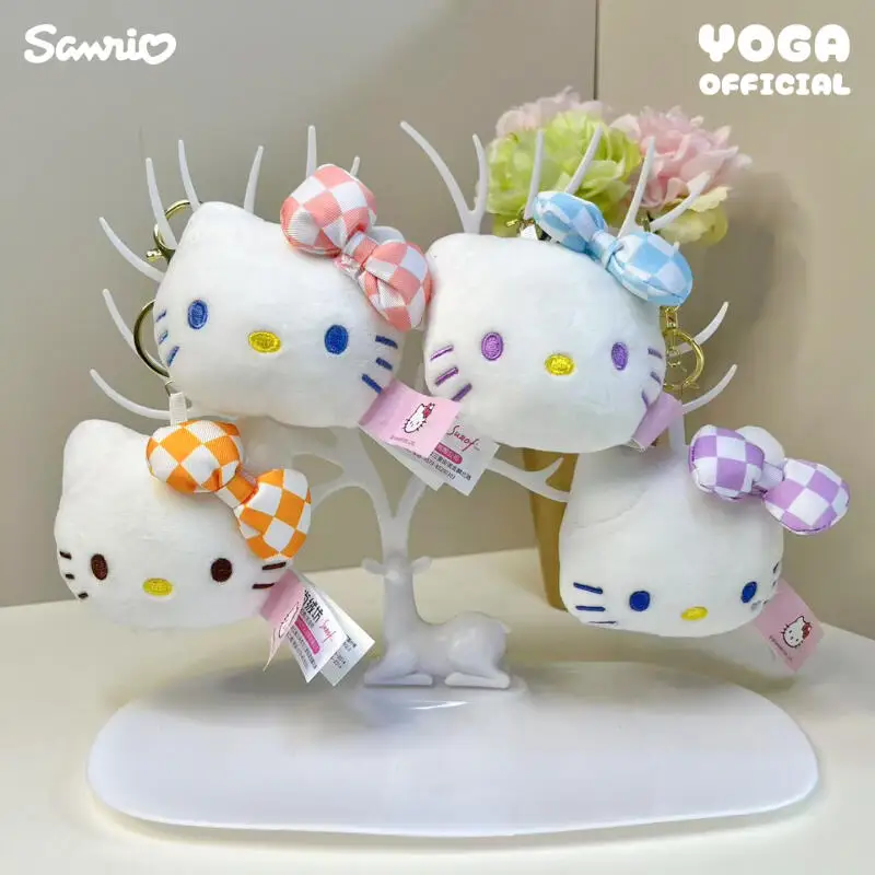 

Kawaii Sanrio Hello Kitty плюшевые игрушки брелок мультяшный рюкзак пара кулон мягкая кукла украшение подарок на день рождения для девочек