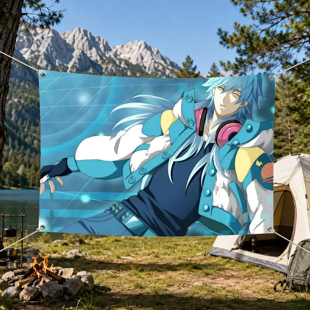 A-Aoba Seragaki D-DRAMAtical Murder Flags Aesthetic Wall Tapestry Printed Wall Hanging Living Room Party Outdoor Decor