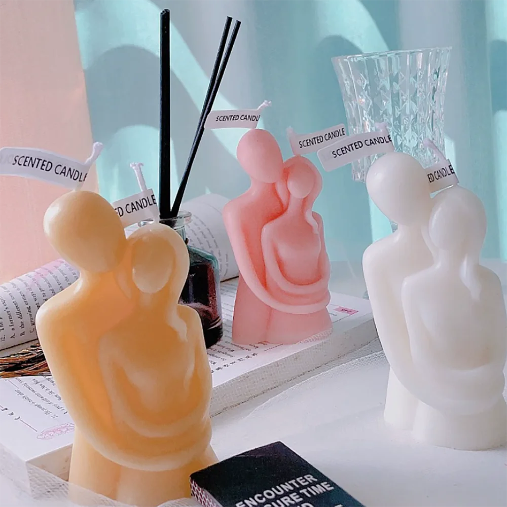 Paar-Umarmung Körperkunst-Kerze Kreative Menschenform Aromatherapie-Kerze für Heimdekoration Valentinstag-Geschenk