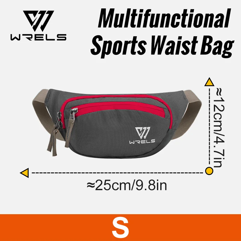 WRELS Fanny Pack Waist Bag Small Waistpack for Jogging Hiking  Adjustable Fannypack Waistpack with Multi-Pockets Sports Beltbag