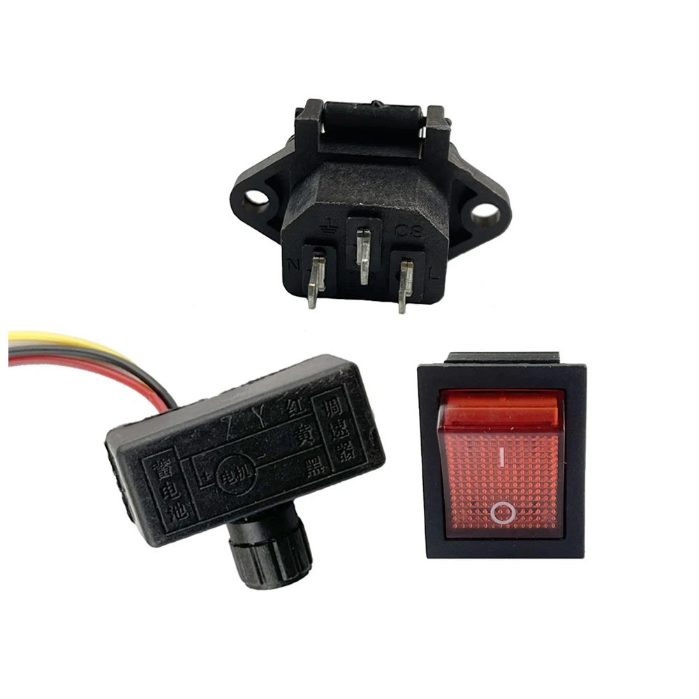 Power Switch Switch Power Tool Electric Home Plastic Replacement Speed Sprayer 3pcs Adjustment Charging Socket