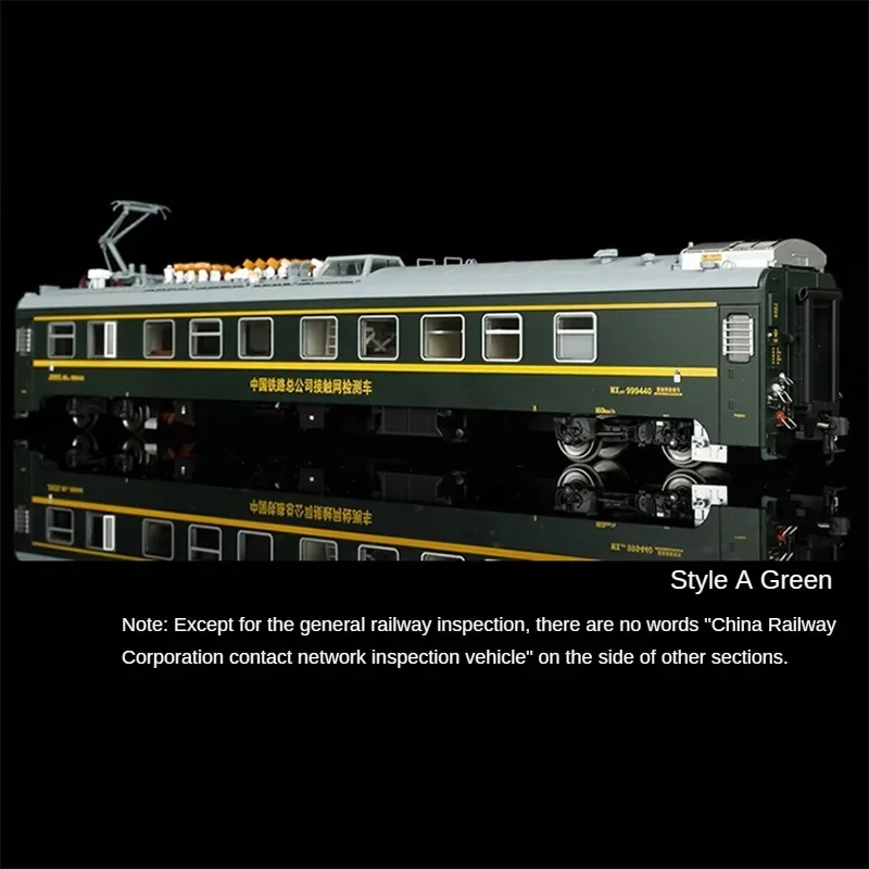 HO Train Model WX25T Catenary Inspection Vehicle Maintenance Carriage with Lights Pantograph Can Be Raised 1:87 Train Model Toy