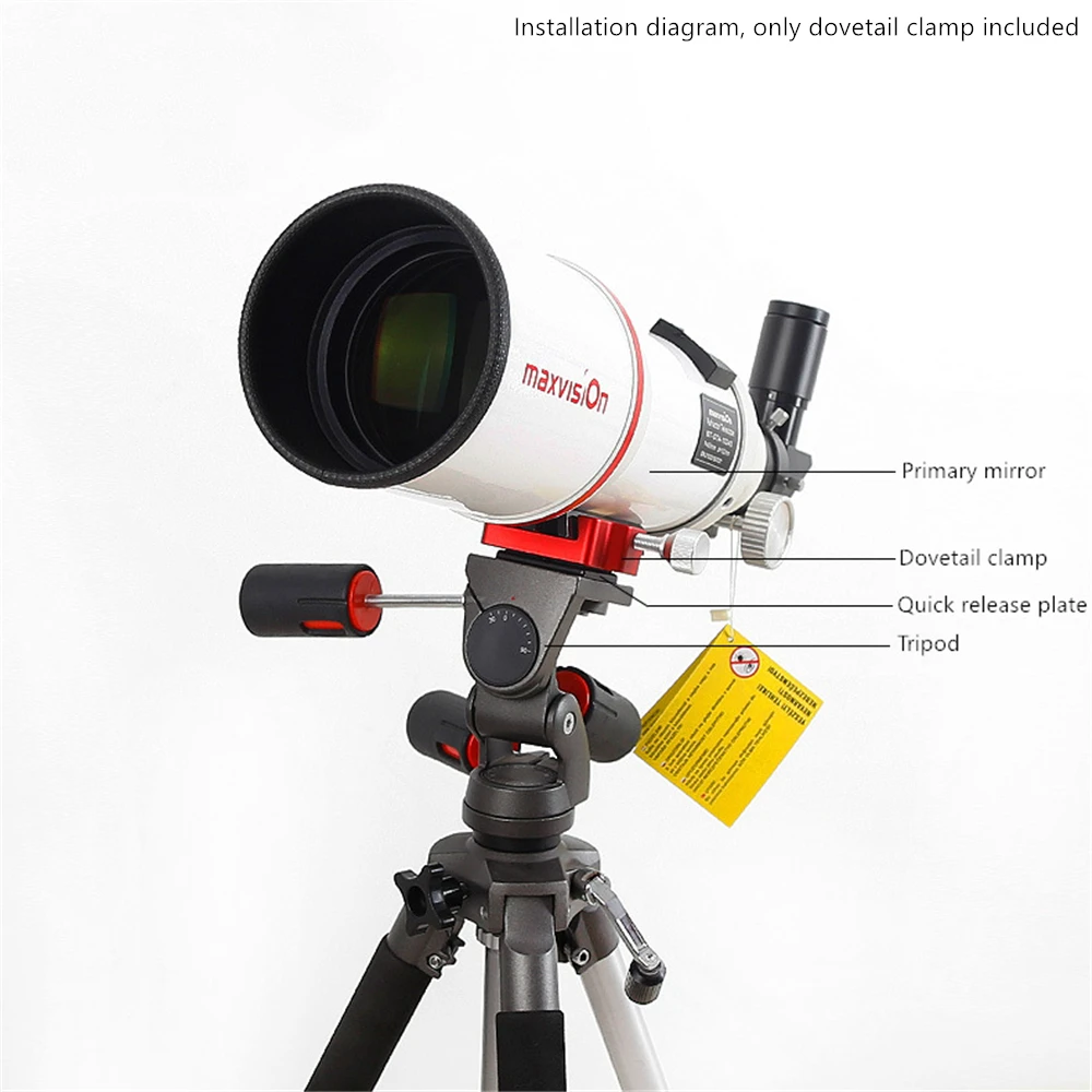 Dovetail Accessory Adapter Dovetail Clamp for Finder Scope/ Guide Scope/ Equatorial/ Tripod Telescope Accessories
