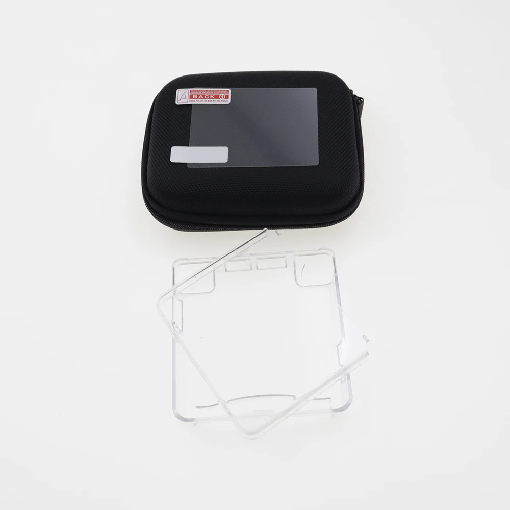 1Set Carrying Pouch Bag & Screen Protector Film For GBA SP Game Console, Clear Protective Cover Shell Housing Storage Case Box view 2