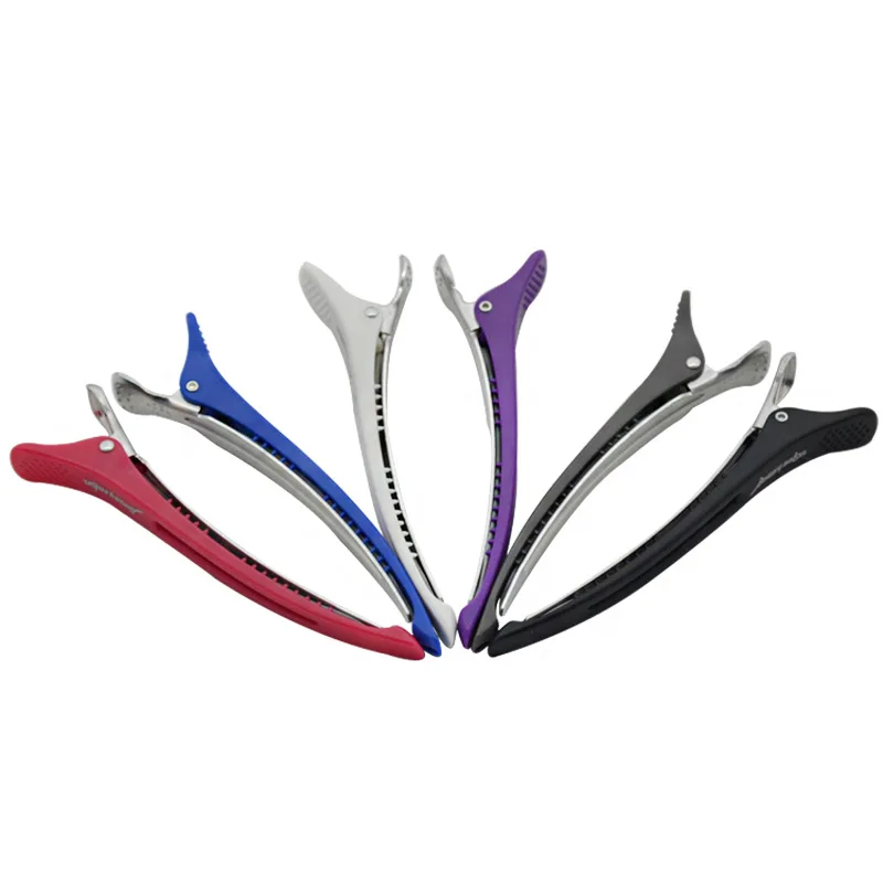 6Pcs Alligator Hair Clips Hairdressing Clamps Claws Section Clips Barber Crocodile Hairpin Salon Styling Tools Hair Accessories