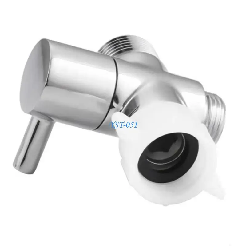 E15A Bidet T Adapters With Shut off Valves 3 Way Brass Splitters Valves Toilet Bidet Water Separators Faucet Splitters Valves