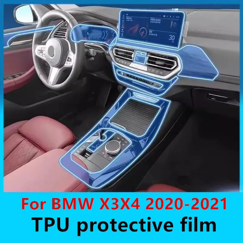 

Car Interior Center console Transparent TPU Protective film Anti-scratch Repair film For BMW X3 X3 G01 G02 2020-2021 Accessories