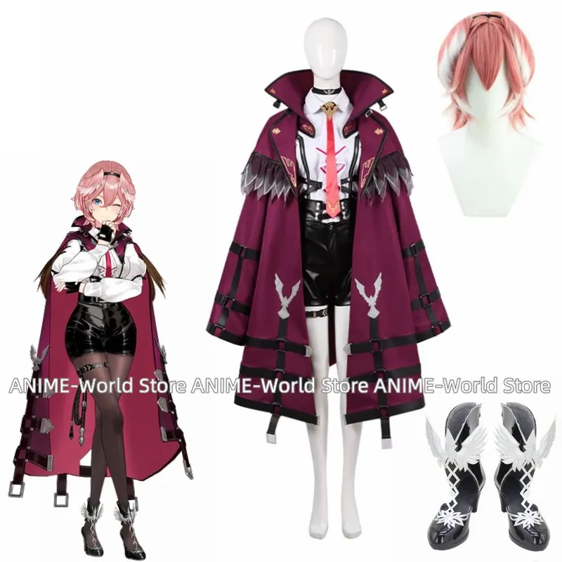 

Anime Vtuber Hololive Takane Lui Cosplay Costume Lovely Combat Uniforms Activity Party Role Play Clothing Halloween cosplay wig