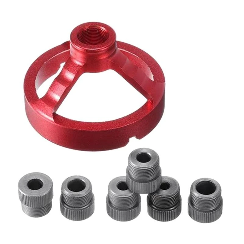 

E74E 5/6/7/8/9/10mm Woodworking Tool Fixture Vertical Drill Guide Stainless Steel Straight Corner Round Drill Guide
