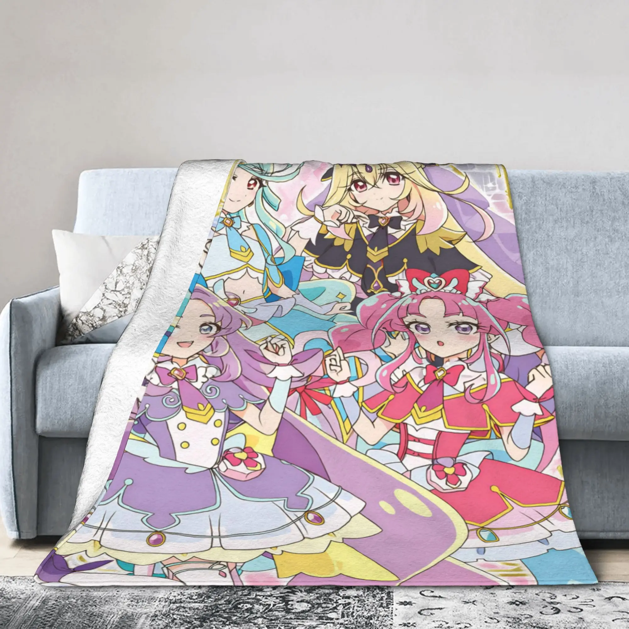 Novelty Design Soaring Sky Pretty Cure Blankets Ultra-Soft Velvet  Relax Throw Blanket Machine Washable