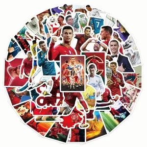 50PCS Football Star Cristiano Ronaldo Autocollants graffitis Skateboard Ordinateur Guitare Coque de téléphone Décoration Autocollant imperméable Les 8 meilleures ventes Christian Ronaldo - No 4