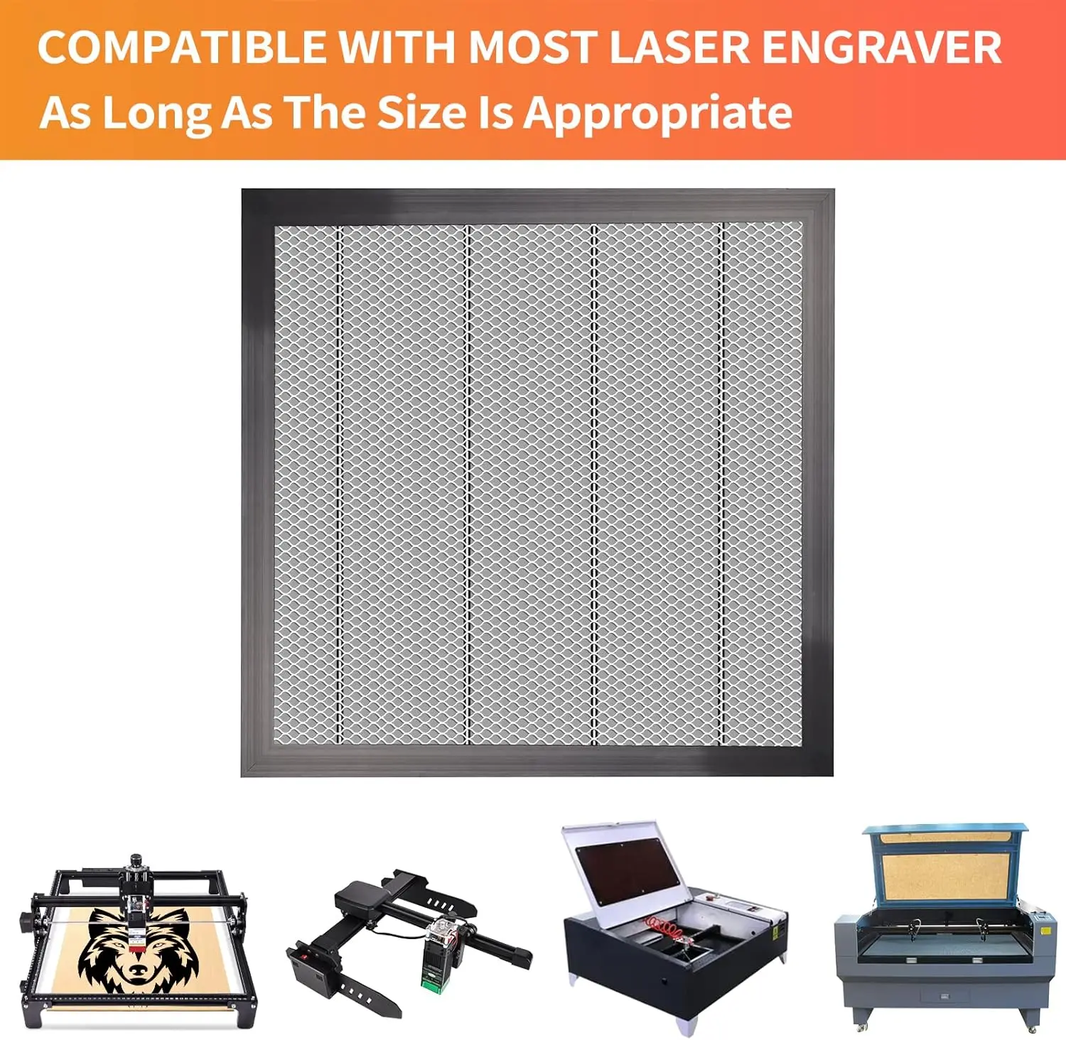 400/500mm Honeycomb Working Table  Honeycomb Plate with Aluminum Sheet for Laser Engraver Cutter Prevents engraving burn marks