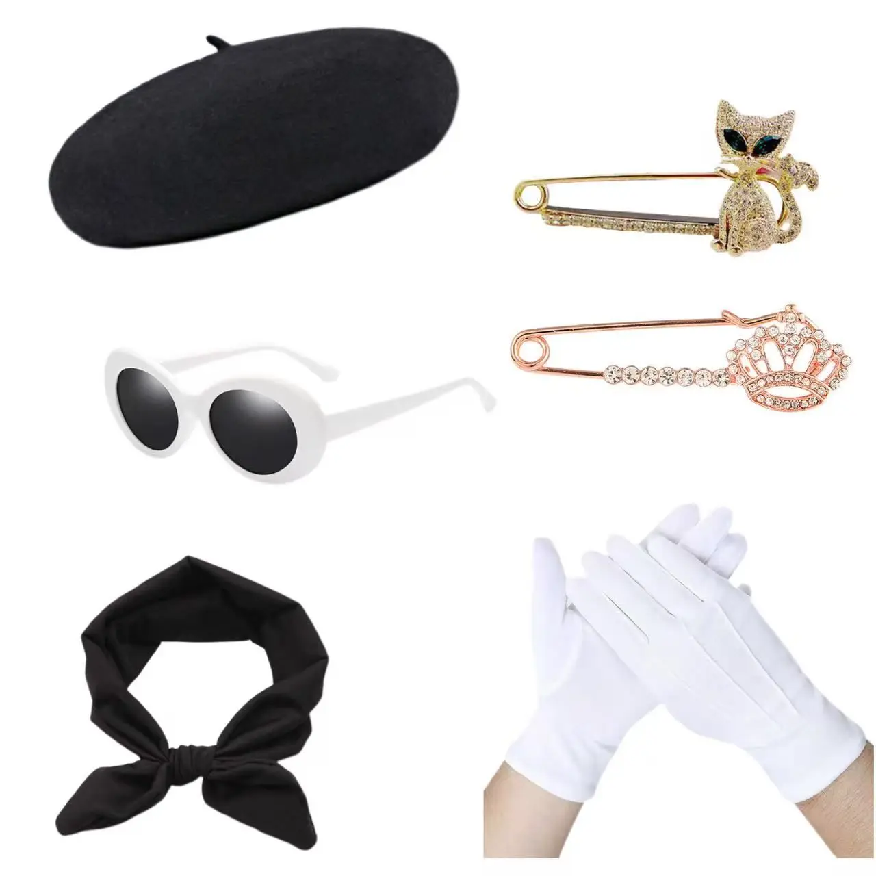 PESENAR 1920s PartyWomen's dress matching outfit accessory and cosplay and party