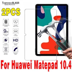 2 pçs 10.4 polegadas de vidro temperado tablet protetor de tela para huawei matepad 10.4 prova bolha livre hd película protetora clara