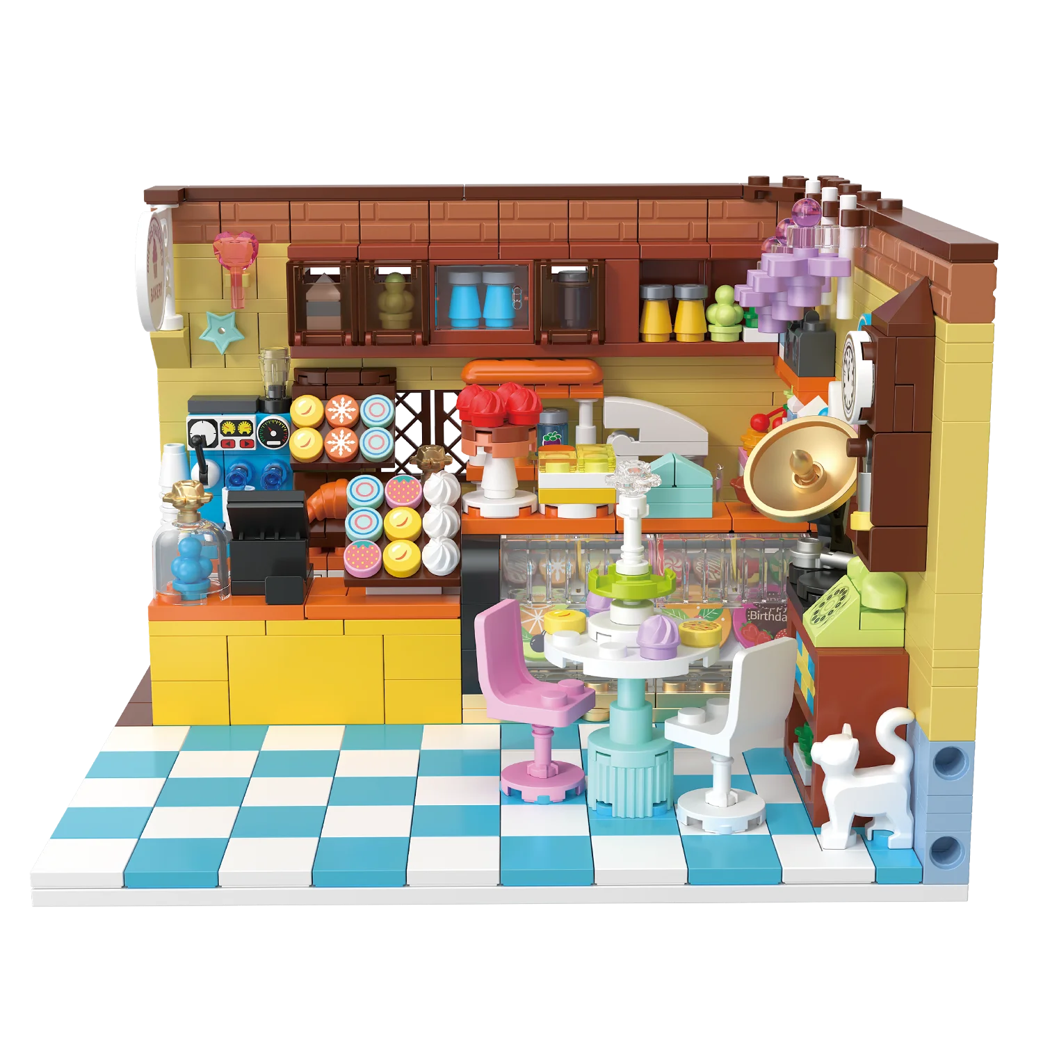 City Friends For Girl House Building Blocks Sets Dessert shop, burger shop, flower house Model Educational Toys for BOY