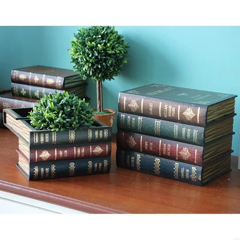 

L5BF European Retro Fake Book Storage Box Ornaments Office Decoration