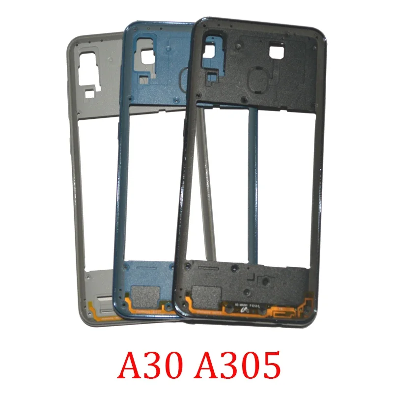 Поп-новая средняя рамка для Samsung Galaxy A30 A305F A305FN A305G A305GT A305 A30, боковой корпус телефона, центральная крышка корпуса, часть
