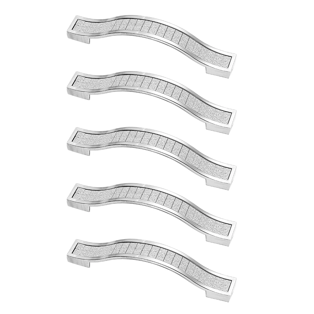 

5Pcs Crystal Alloy Drawer Handle 96mm European Minimalist Style Cabinet Pulls Drawer Accessories Thickened Rust Resistant