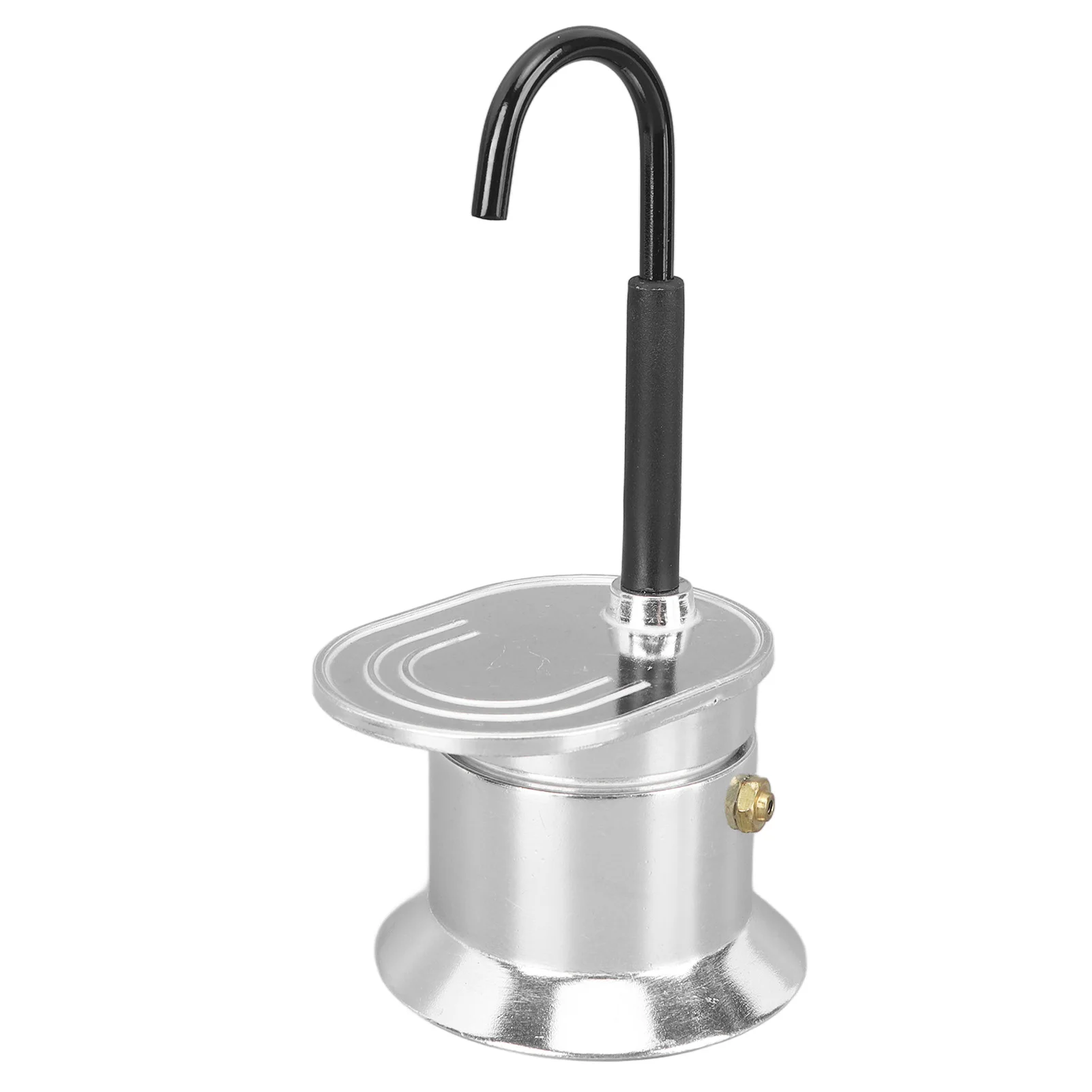 Cafetera italiana de un solo tubo para fiestas al aire libre, olla de viaje con boquilla de aleación de aluminio de 50ML, 1 taza
