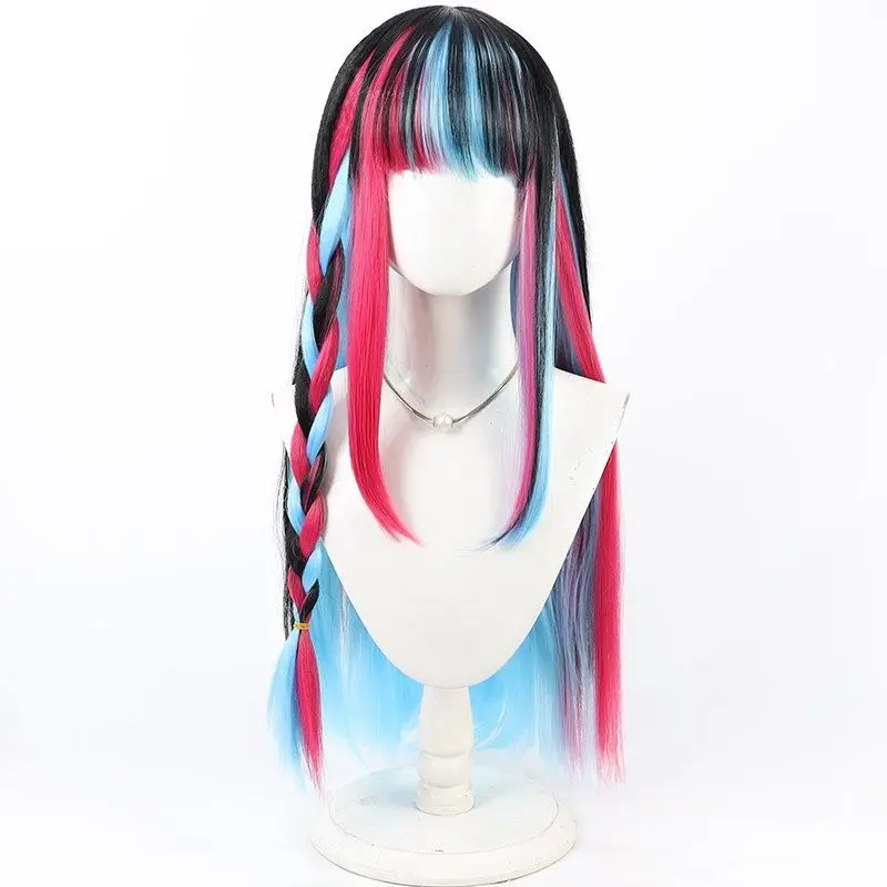Youtube Vtuber Harusaruhi Cosplay Wig Vtube Black Red Blue Long Heat Resistant Synthetic Hair Halloween Role Play Party Carnival