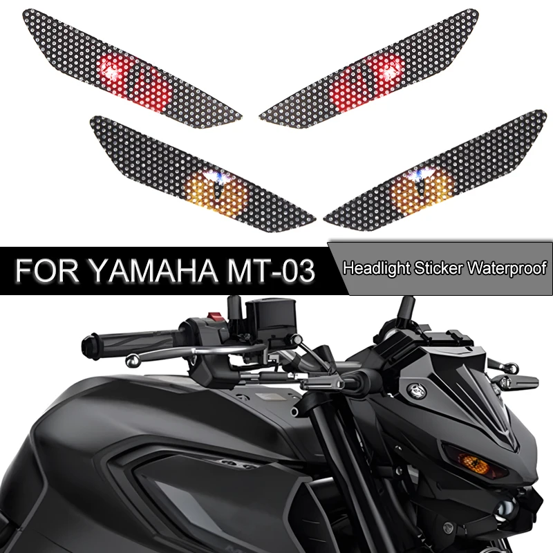 

Motorcycle Head Light Guard Decals Front Fairing Headlight Stickers Protection Accessories For Yamaha MT-03 MT03 MT 03 2020-2023