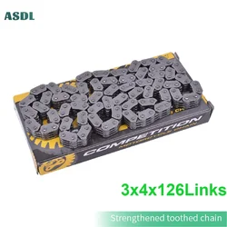 3x4 126Links Motorbike Cam Timing Chain for Honda NX250 AX-1 1989 1990 1991-1993 Vtec 400 NX 250 AX1 14401-KW3-003