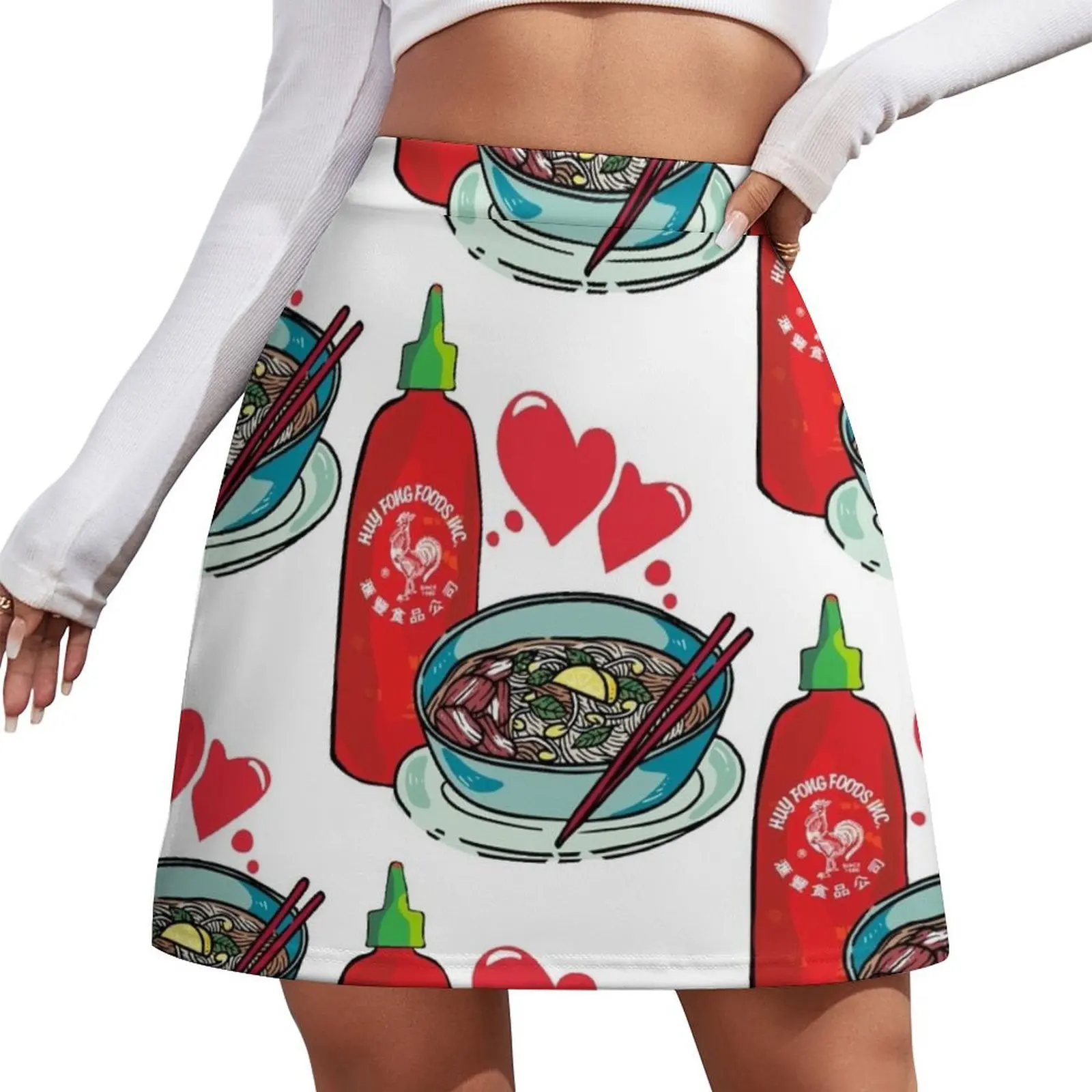 

Pho & Sriracha Love Mini Skirt Short skirts elegant party dresses for women 2026 elegant social women's skirts Female dress